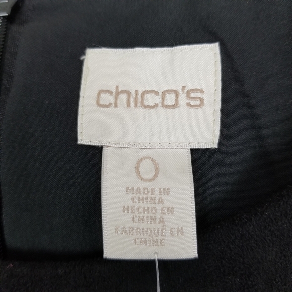 Chicos NWT Pieced Short Dress Sleeveless Color Block Faux Suede Brown Size 0 S/4 - Picture 7 of 14